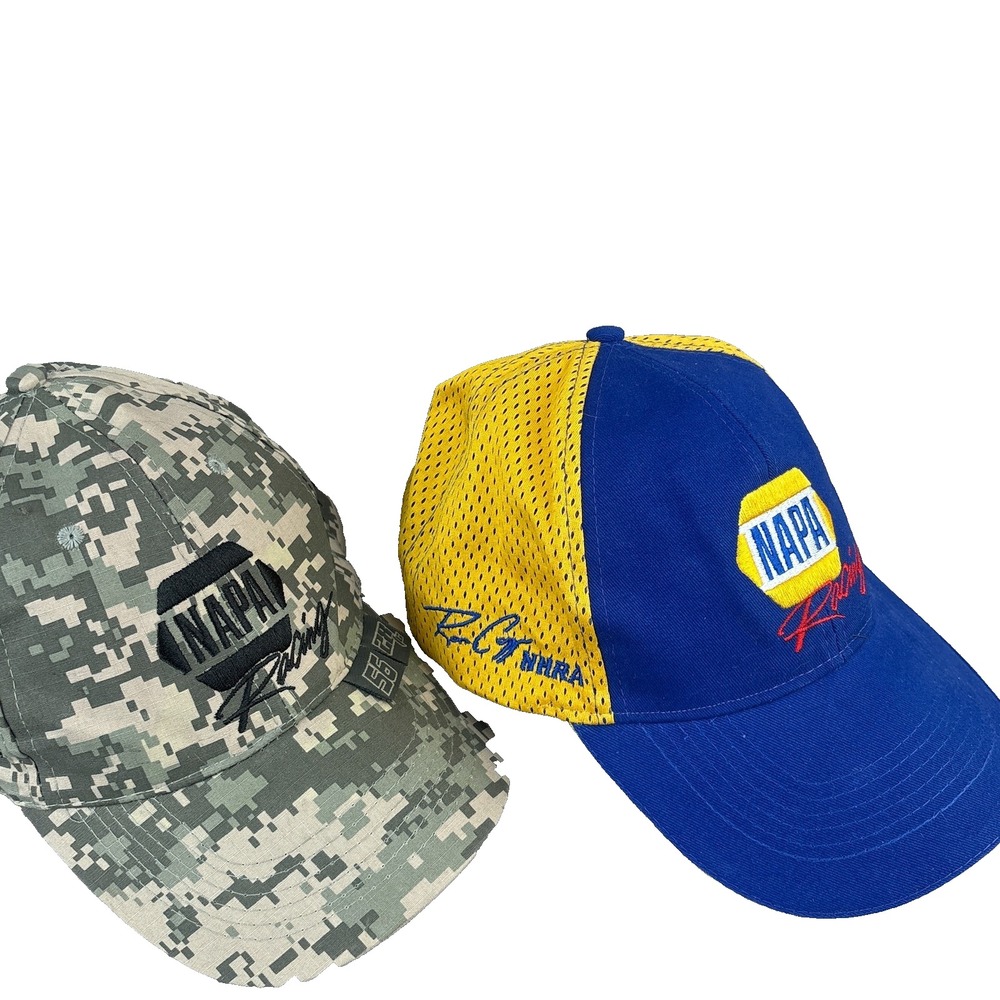 Lot of 2 Napa Racing Strapback Hats NASCAR IndyCar Camo Mesh - Picture 2 of 8